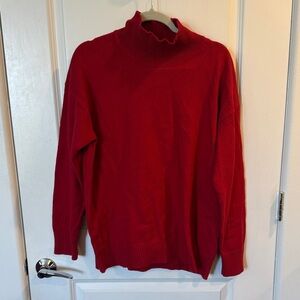 Banana Republic Factory Red Turtleneck Sweater